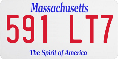 MA license plate 591LT7