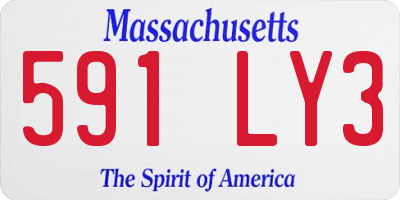 MA license plate 591LY3