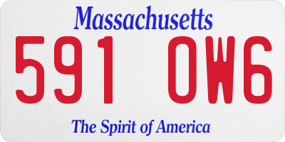 MA license plate 591OW6
