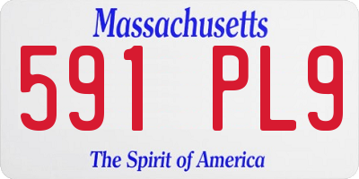 MA license plate 591PL9