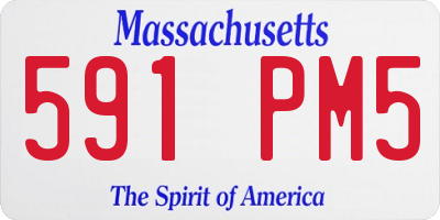 MA license plate 591PM5