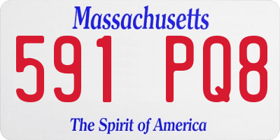 MA license plate 591PQ8