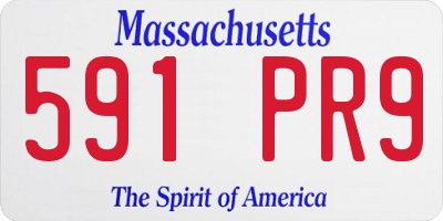 MA license plate 591PR9