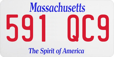 MA license plate 591QC9
