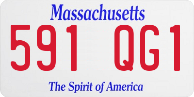MA license plate 591QG1
