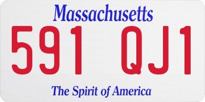 MA license plate 591QJ1
