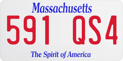 MA license plate 591QS4