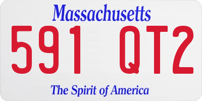 MA license plate 591QT2