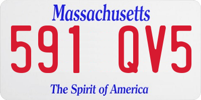 MA license plate 591QV5