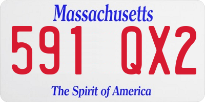 MA license plate 591QX2