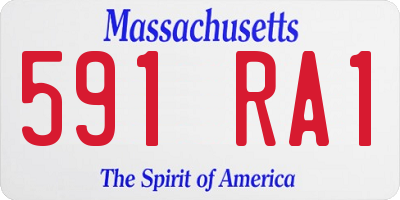 MA license plate 591RA1