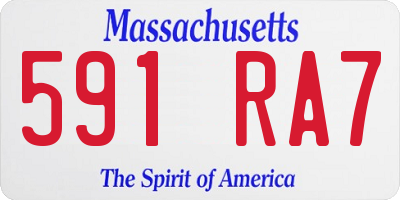 MA license plate 591RA7