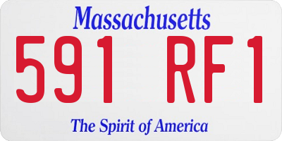 MA license plate 591RF1