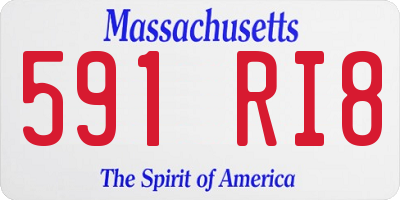 MA license plate 591RI8