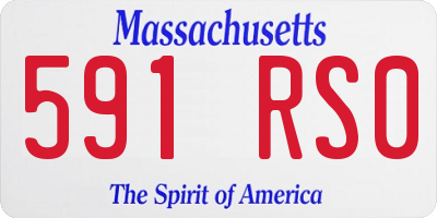MA license plate 591RS0