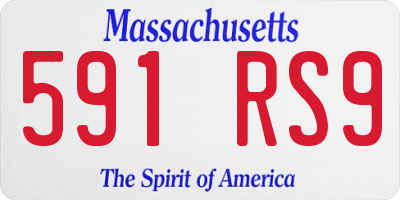 MA license plate 591RS9