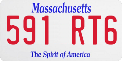MA license plate 591RT6