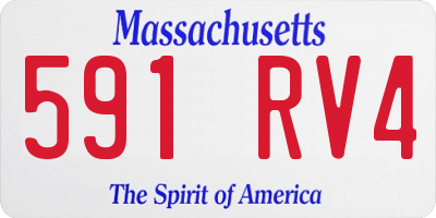 MA license plate 591RV4