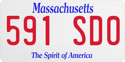 MA license plate 591SD0
