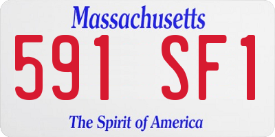 MA license plate 591SF1
