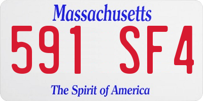 MA license plate 591SF4