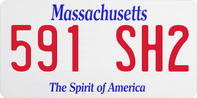 MA license plate 591SH2