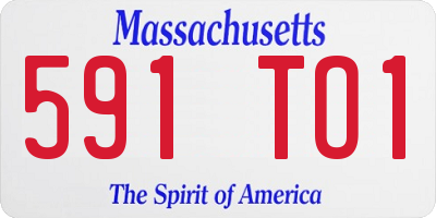 MA license plate 591TO1