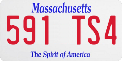MA license plate 591TS4