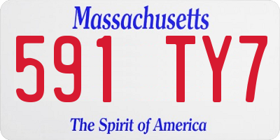 MA license plate 591TY7