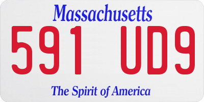 MA license plate 591UD9