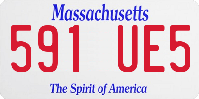 MA license plate 591UE5
