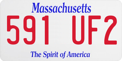 MA license plate 591UF2