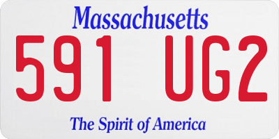 MA license plate 591UG2