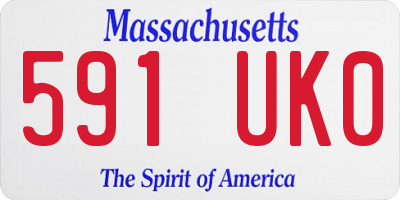 MA license plate 591UK0