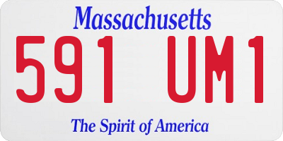 MA license plate 591UM1