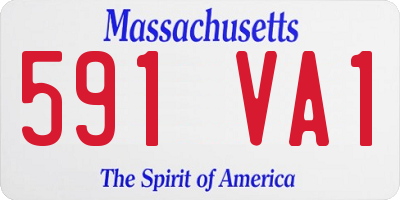 MA license plate 591VA1