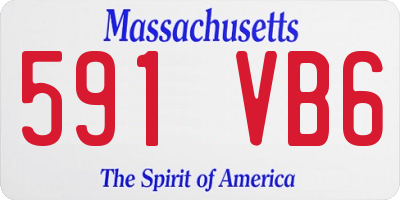 MA license plate 591VB6