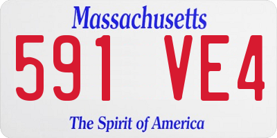 MA license plate 591VE4
