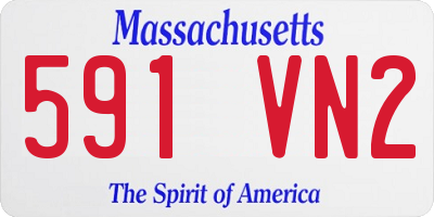 MA license plate 591VN2