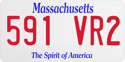 MA license plate 591VR2