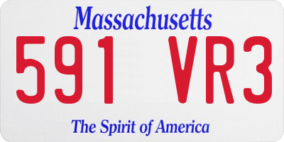 MA license plate 591VR3