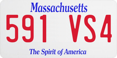 MA license plate 591VS4