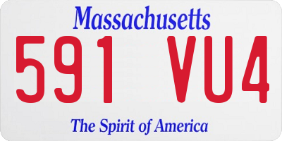 MA license plate 591VU4