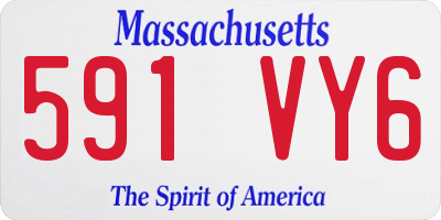 MA license plate 591VY6