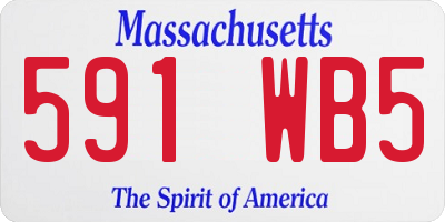 MA license plate 591WB5
