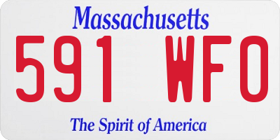 MA license plate 591WF0