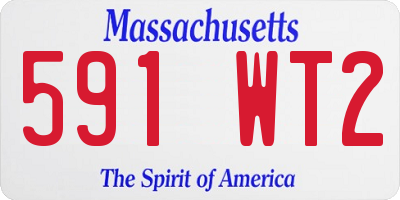MA license plate 591WT2