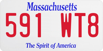 MA license plate 591WT8