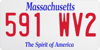 MA license plate 591WV2
