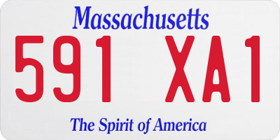 MA license plate 591XA1